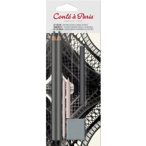 Conte A Paris Drawing Pencils & Charcoals Assorted Set - Blister Pack