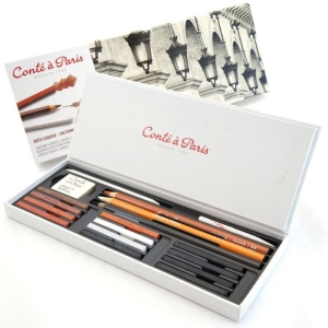 Conte A Paris Studio Sketching Set of 18 - Magnetic Box