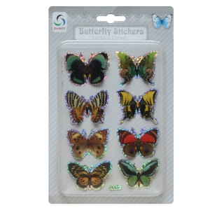 Butterfly Stickers - Multicolor Dark