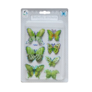 Butterfly Stickers - Shades of Green