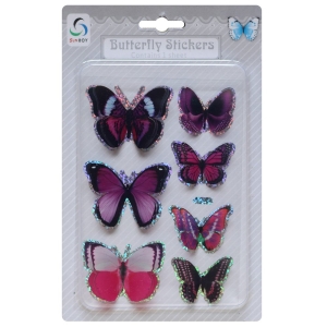 Butterfly Stickers - Shades of Pink