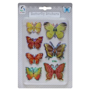 Butterfly Stickers - Shades of Yellow and Red