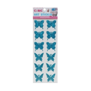 Cubic Art Sticker - Butterflies - Blue