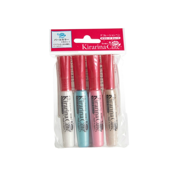 Kirarina 4pc Cute Puff Paint Set - Pearl