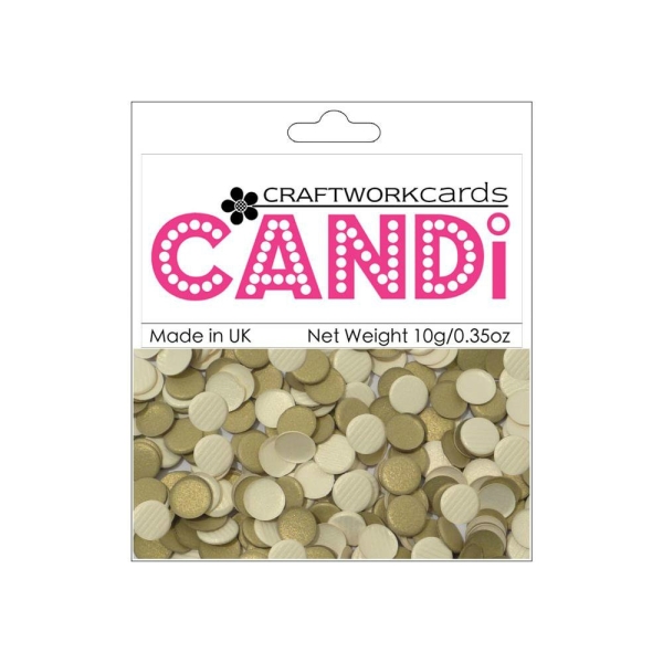 CraftWorkCards Candi Printed Embellishments - Texture Gold