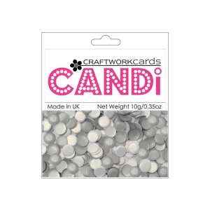 CraftWorkCards Candi Printed Embellishments - Texture Silver