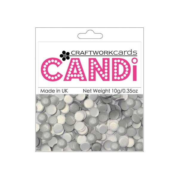 CraftWorkCards Candi Printed Embellishments - Texture Silver