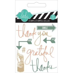 Heidi Swapp Clear Mini Stamps - Thank You