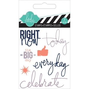 Heidi Swapp Clear Mini Stamps - Right Now