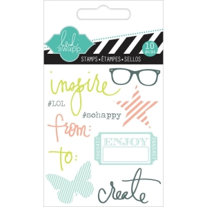 Heidi Swapp Clear Mini Stamps - Inspire