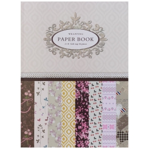 One One Factory - Wrapping Paper Book - Midnight Blossoms (A4 paper - set of 16 sheets)