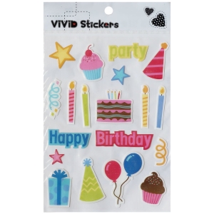 Vivid Stickers - Happy Birthday