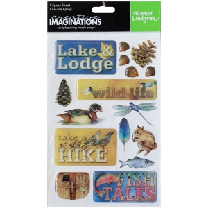 Creative Imaginations Epoxy Stickers - Wilderness Trip