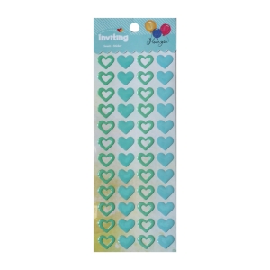 Inviting Epoxy Stickers - Blue Hearts