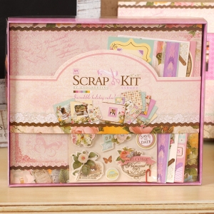 8 by 8 Scrapbook Kit by EnoGreeting - Flowers