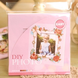 DIY Photo Frame Kit by EnoGreeting - Retro Pink