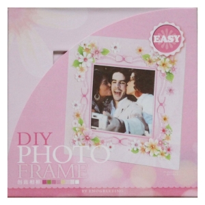 DIY Photo Frame Kit by EnoGreeting - Floral Pink