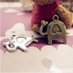 Cute small Elephant Metal Charms (Set of 5 pcs)