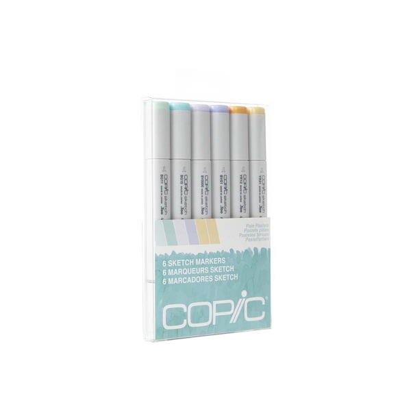 Copic 6pc Sketch Markers Set - Pale Pastels