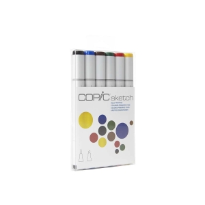 Copic 6pc Sketch Markers Set - Bold Primaries