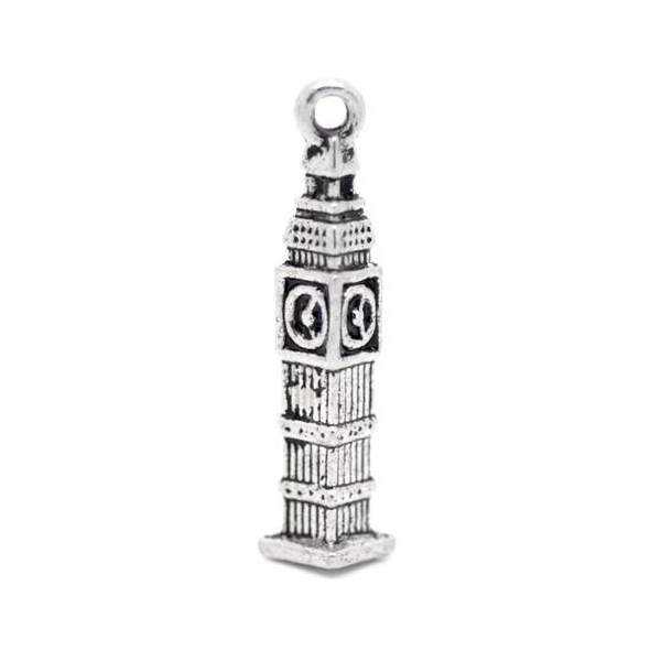 London Big Ben Tower Metal Charms (Set of 5 pcs)