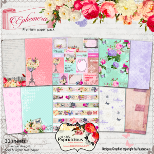 Papericious Premium Collection - Ephemera (12 by 12 paper)