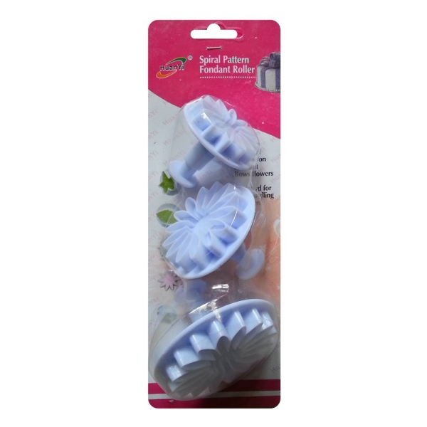 Plastic Fondant Cutter Set with Patterns - Flower