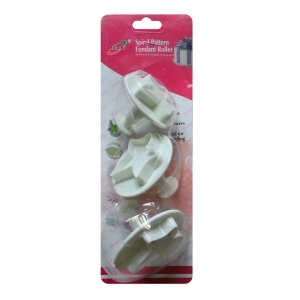 Plastic Fondant Cutter Set with Patterns - Maple Leaves