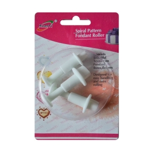 Plastic Fondant Cutter Set with Patterns - Small Hearts