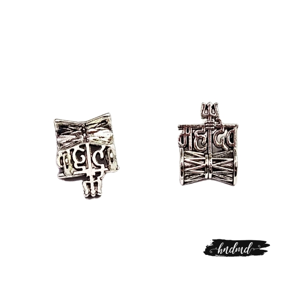 Metal Charms - Mahadev Word (Shiv Damroo) (Pack of 10)