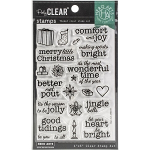 Hero Arts Clear Stamps 4"X6" - Comfort & Joy Messages