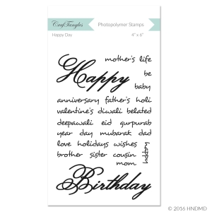 CrafTangles Photopolymer Stamps - Happy Day