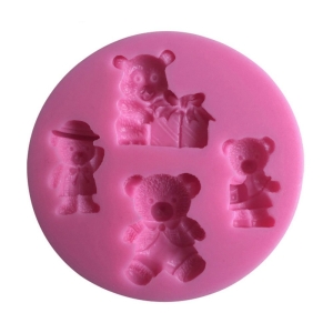 Valentine Theme Bears Silicone Clay Mould