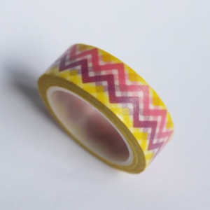 Chevron - Yellow, Purple and Pink - Japanese Washi Tape