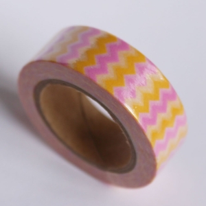 Chevron - Yellow and Pink - Japanese Washi Tape