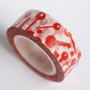 Keys - Red and White - Japanese Washi Tape