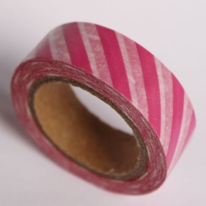 Stripes - Pink and White - Japanese Washi Tape