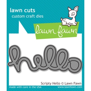 Lawn Cuts Custom Die Cut - Scripty Hello