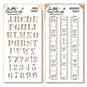 Tim Holtz Layering Stencil - Cargo and Measured