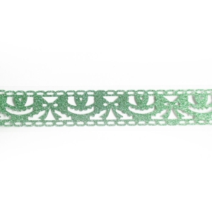 Decorative Glitter Tape - Ribbons - Design 2 (Green)