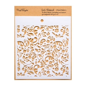 CrafTangles 6"x6" Stencil - Floral Pattern