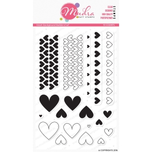 Mudra Craft Stamps - Heart Background Builder