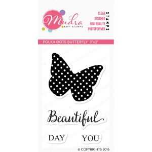 Mudra Craft Stamps - Polka Dots butterfly