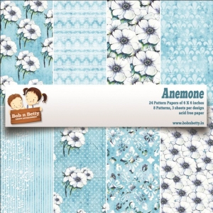 BobNBetty Scrapbook Paper Pack - Anemone (6"x6") - 24 sheets