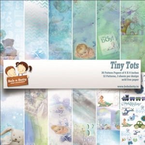 BobNBetty Scrapbook Paper Pack - Tiny Tots (6"x6") - 36 sheets