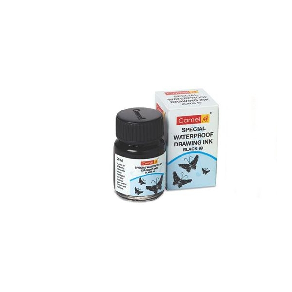 Camel Special Waterproof Drawing Ink (black) - 20 ml