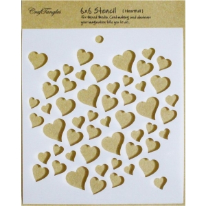 CrafTangles 6"x6" Stencil - Heartfull