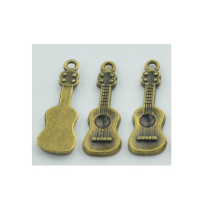 Small Guitar Metal Charms (Set of 10 pcs)