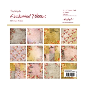 CrafTangles Scrapbook Paper Pack - Enchanted Blooms (12"x12")