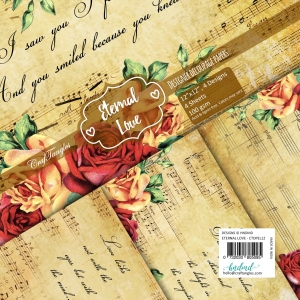 CrafTangles Decoupage Paper Pack - Eternal Love (12 by 12 inch) - 4 sheets